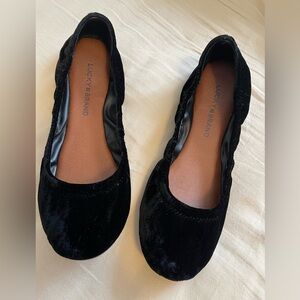 Lucky Brand Black Velvet Ballet Flat Sz. 8M